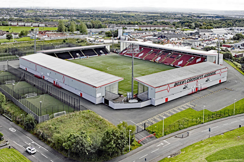 Excelsior Stadium in Airdrie, North Lanarkshire