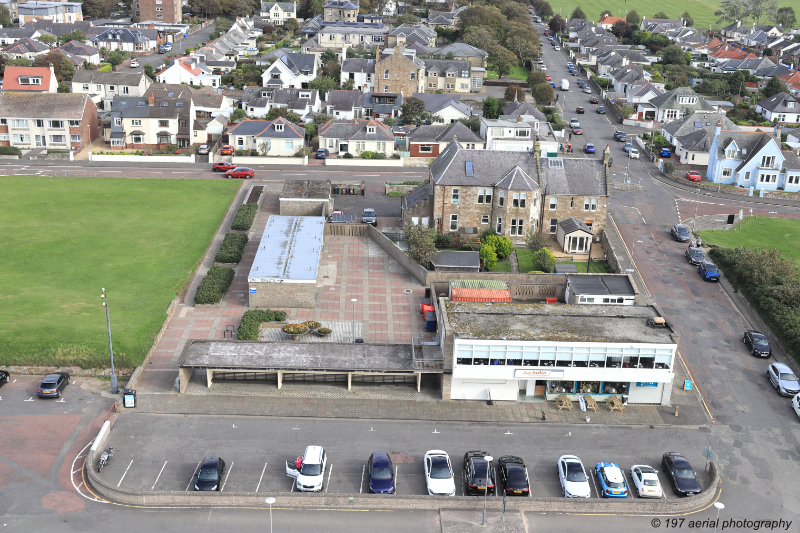 The Remedy Cafe and Ayr India, on the seafront in Ayr, South Ayrshire