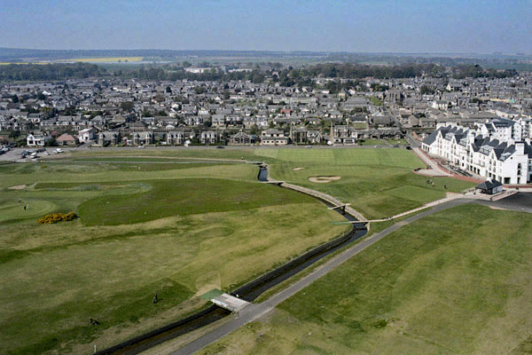 An aerial view of Carnoustie, Angus