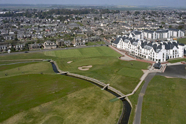 An aerial view of Carnoustie, Angus