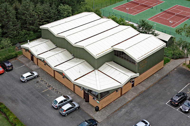 An aerial view of Coylton Activity Centre, Coylton, South Ayrshire