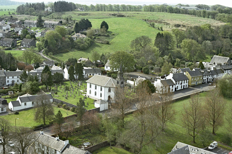 An aerial view of Eaglesham, East Renfrewshire