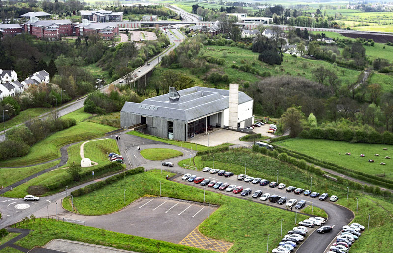 An aerial view of The National Museum of Rural Life, East Kilbride, South Lanarkshire