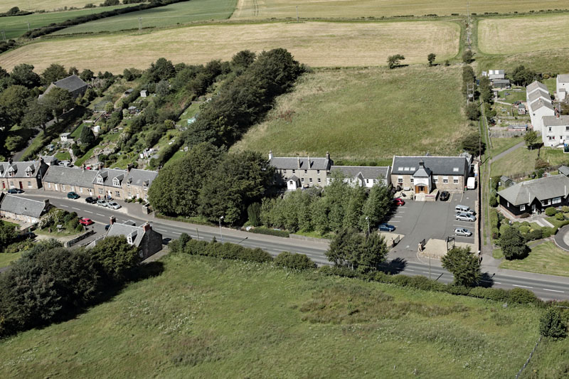 An aerial view of Kirkoswald, South Ayrshire