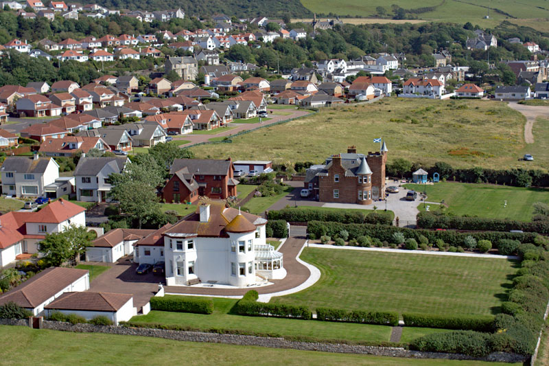 An aerial view of Seamill, North Ayrshire