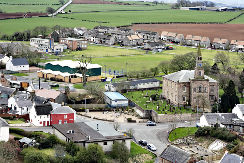 An aerial view of Tarbolton, South Ayrshire