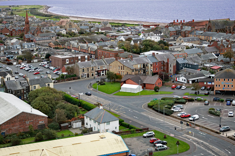 An aerial view of Troon, South Ayrshire