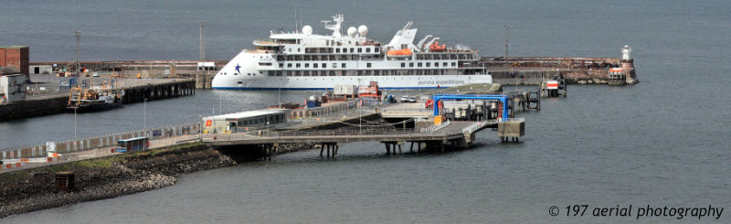 Cruise ship 'Greg Mortimer' at Troon, South Ayrshire