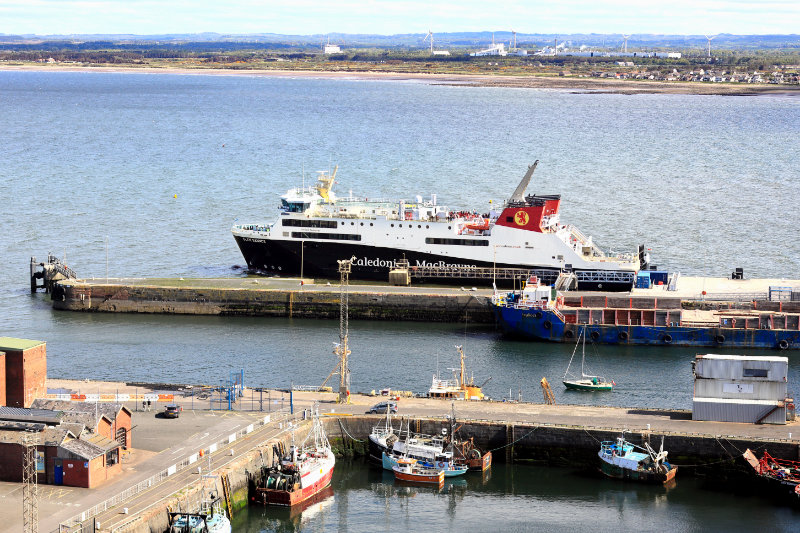 The Glen Sannox ferry, leaving Troon Ferry Terminal, South Ayrshire