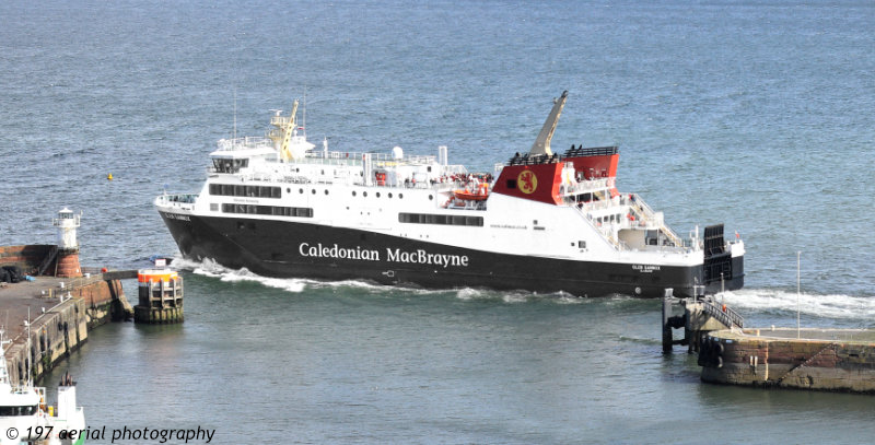 The Glen Sannox ferry, leaving Troon Ferry Terminal, South Ayrshire