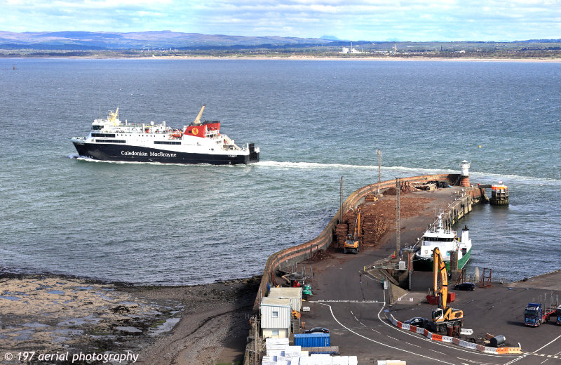 The Glen Sannox ferry, leaving Troon Ferry Terminal, South Ayrshire