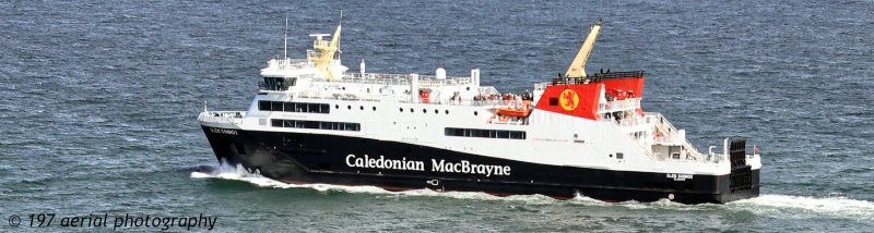 The Glen Sannox ferry, leaving Troon Ferry Terminal, South Ayrshire
